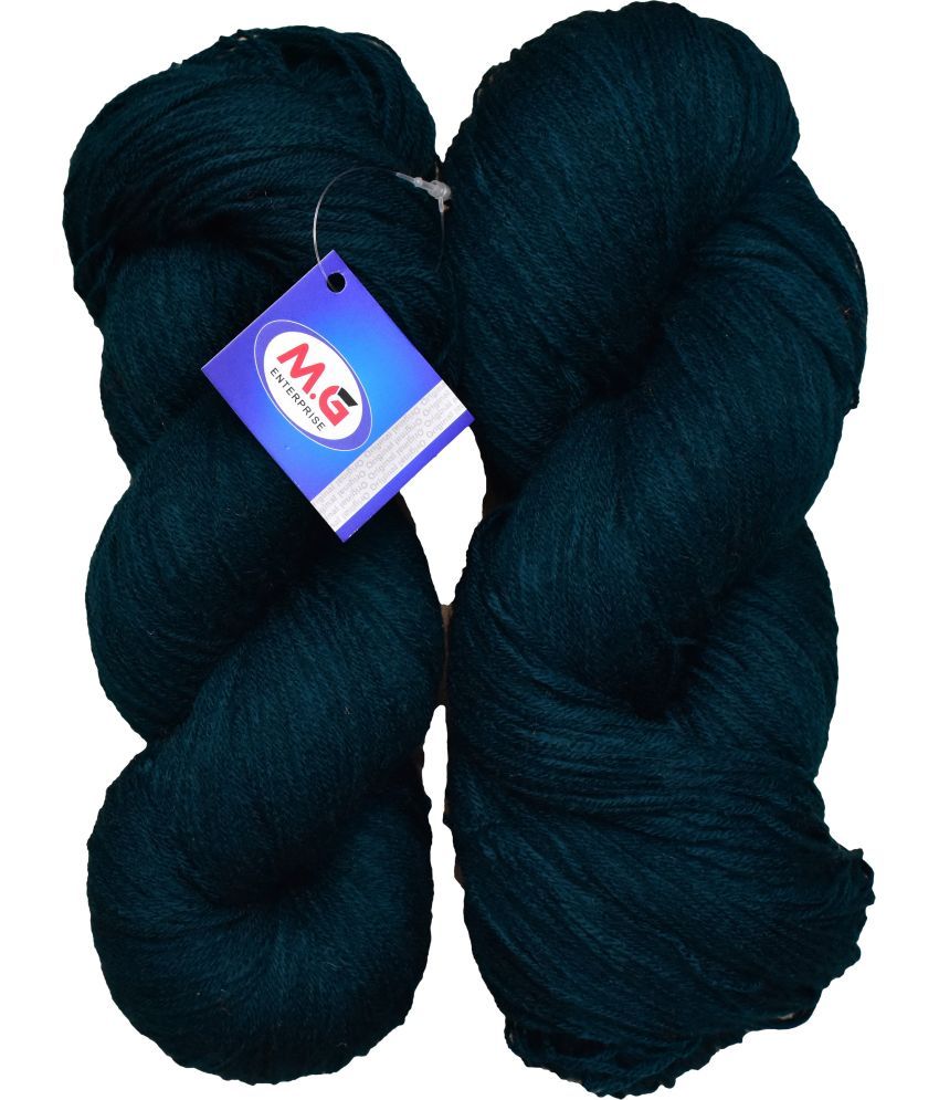     			Knitting Yarn 3 ply Wool, Teal 400 gm  Best Used with Knitting Needles, Crochet Needles Wool Yarn for Knitting.