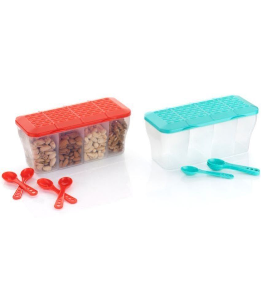     			MAGICSPOON Plastic Multicolor Multi-Purpose Container ( Set of 2 )