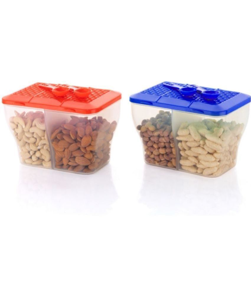     			MAGICSPOON Plastic Multicolor Multi-Purpose Container ( Set of 2 )