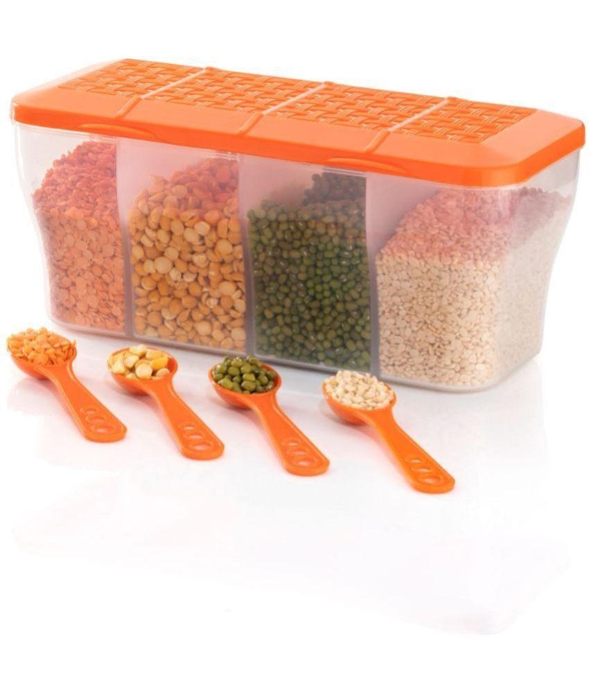     			MAGICSPOON Plastic Orange Multi-Purpose Container ( Set of 1 )