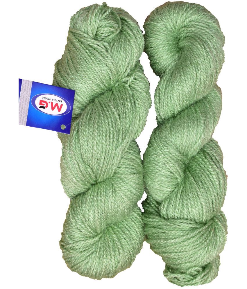     			Popeye Apple Green (300 gm)  Wool Hank Hand knitting wool / Art Craft soft fingering crochet hook yarn, needle knitting yarn thread dyed