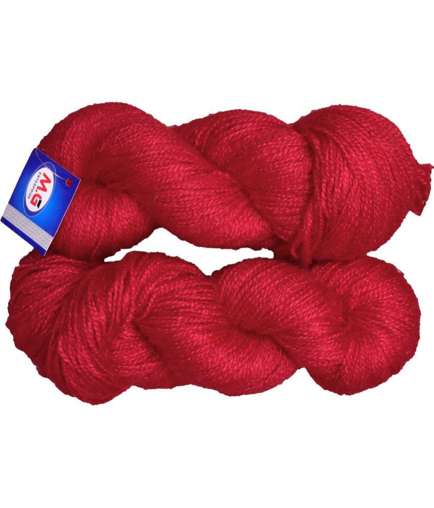     			Popeye Red (200 gm)  Wool Hank Hand knitting wool / Art Craft soft fingering crochet hook yarn, needle knitting yarn thread dyed