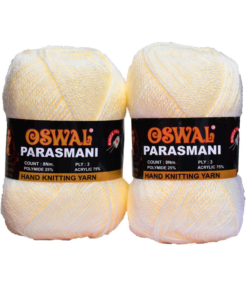     			Represents Oswal 3 Ply Knitting  Yarn Wool,  Cream 200 gm Art-EFI