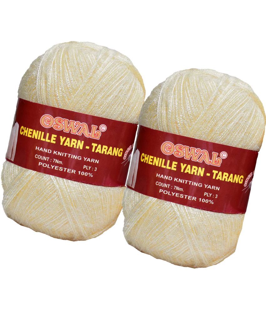     			Represents Oswal  3 Ply Knitting  Yarn Wool,  Off White 300 gm