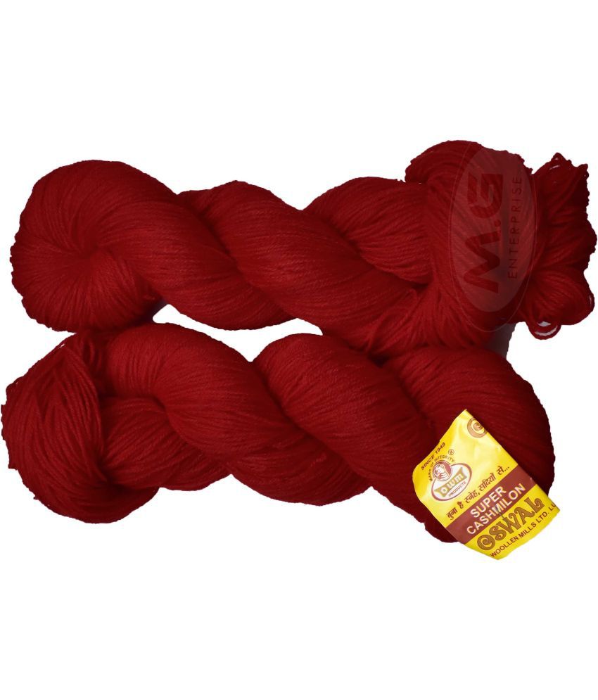     			Represents Oswal  3 Ply Knitting  Yarn Wool,  Red 500 gm ART - AJ