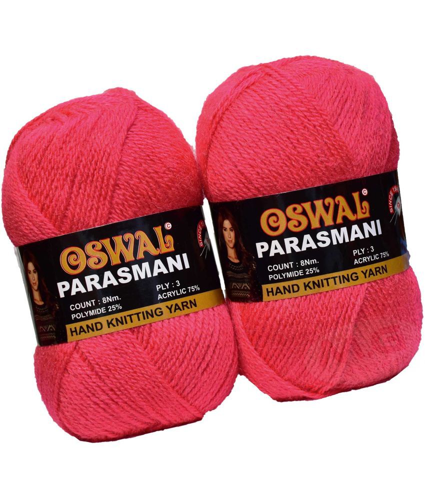     			Represents Oswal 3 Ply Knitting  Yarn Wool,  Candy Red 500 gm Art-EHE