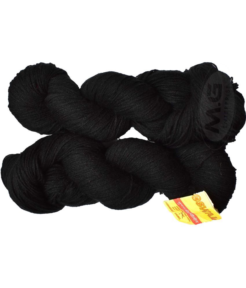     			Represents Oswal  3 Ply Knitting  Yarn Wool,  Black 500 gm