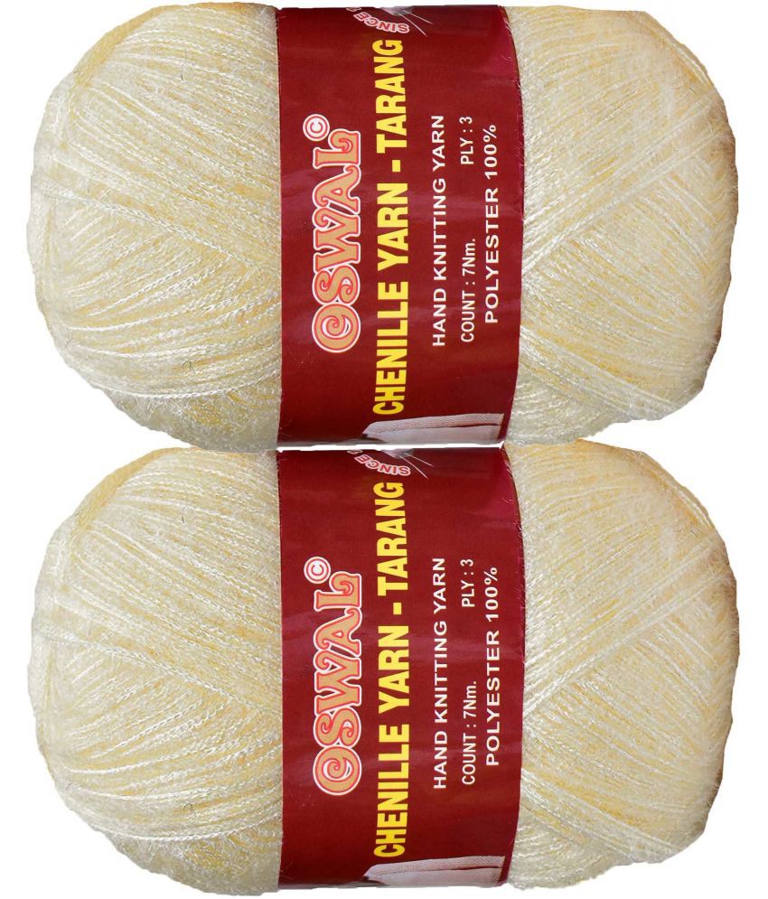     			Represents Oswal  3 Ply Knitting  Yarn Wool,  Off White 600 gm
