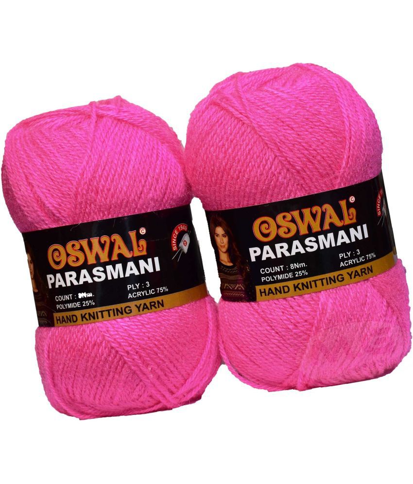     			Represents Oswal 3 Ply Knitting  Yarn Wool,  Rose 500 gm Art-EIF