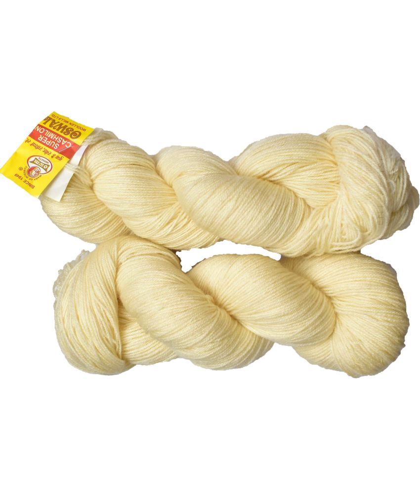     			Represents Oswal  3 Ply Knitting  Yarn Wool,  Cream 500 gm