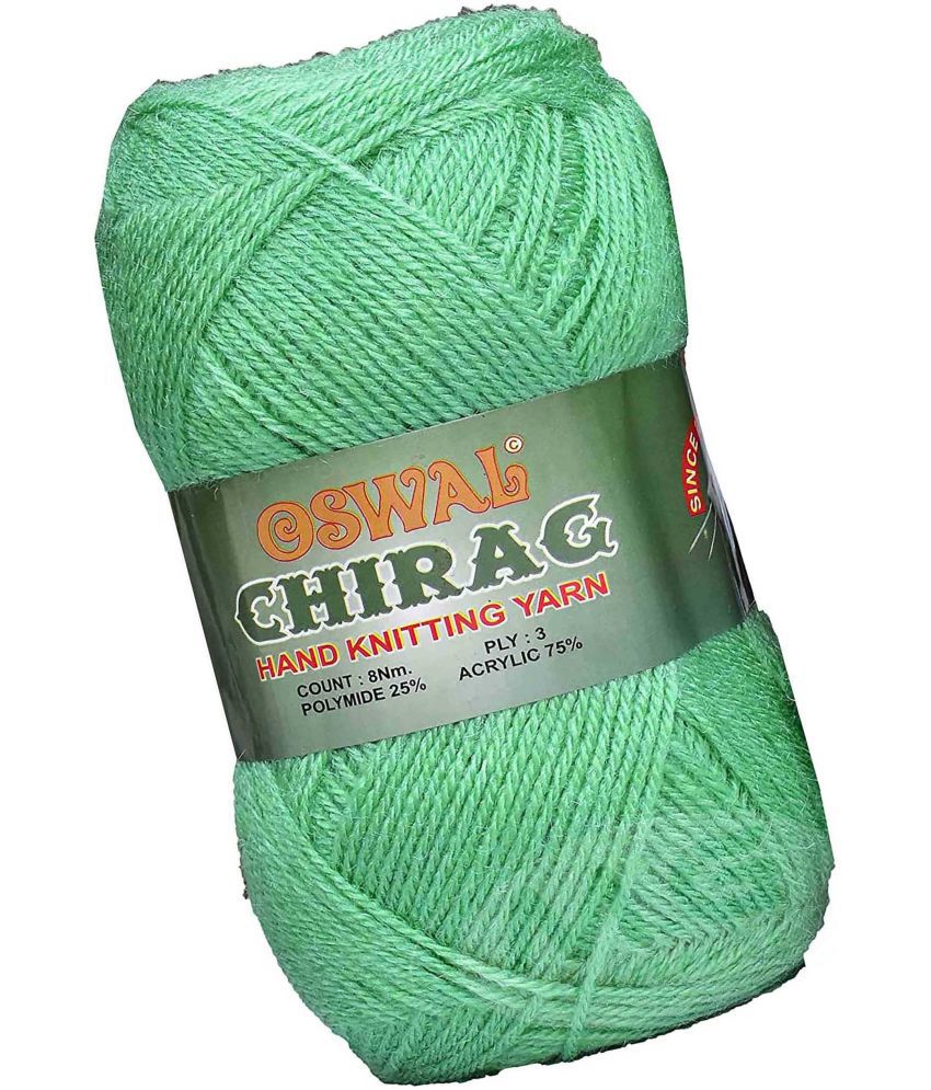     			Represents Oswal Chirag  Light Apple Green 600 gms Wool Ball wool A Art-AJEE