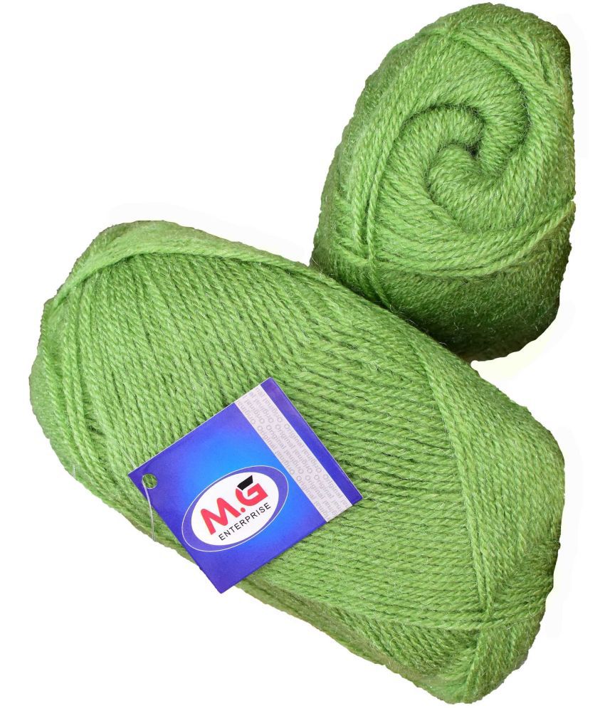     			Rosemary Apple Green (400 gm)  Wool Ball Hand knitting wool / Art Craft soft fingering crochet hook yarn, needle knitting yarn thread dyed