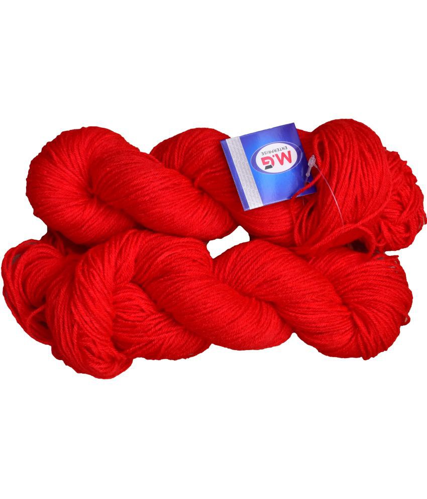     			Tin Tin Candy Red (200 gm)  Wool Hank Hand knitting wool / Art Craft soft fingering crochet hook yarn, needle knitting yarn thread dyed