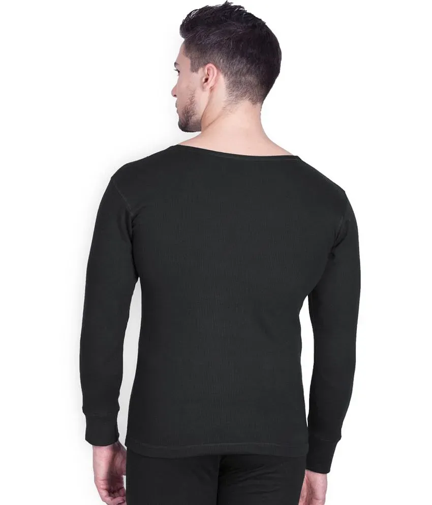 LUX PARKER - Black Cotton Blend Men's Thermal Sets ( Pack of 1