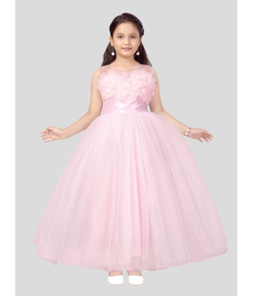     			Aarika Nylon Gown For Girls ( Pack of 1 , Pink )