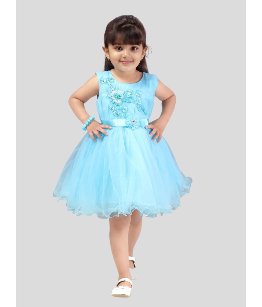     			Aarika Turquoise Polyester Girls Fit And Flare Dress ( Pack of 1 )