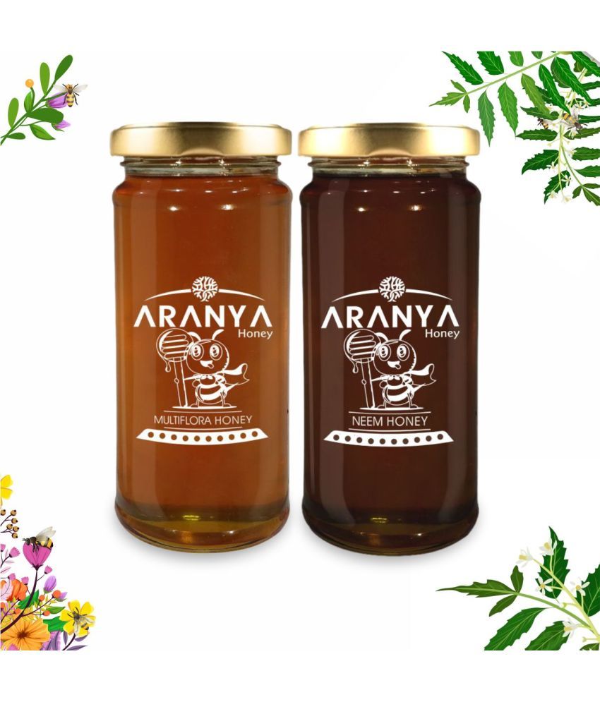     			Aranya Multiflora and neem Honey Combo 600 g Pack of 2