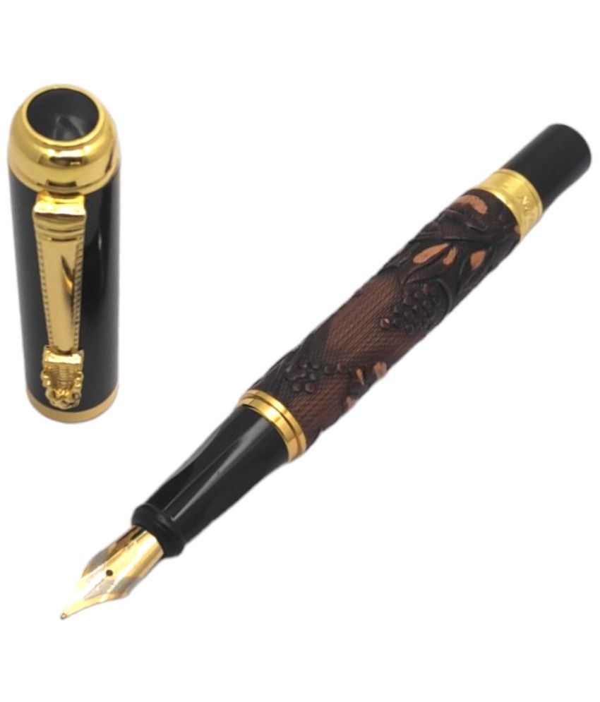    			Dikawen Brown Medium Line Fountain Pen ( Pack of 1 )