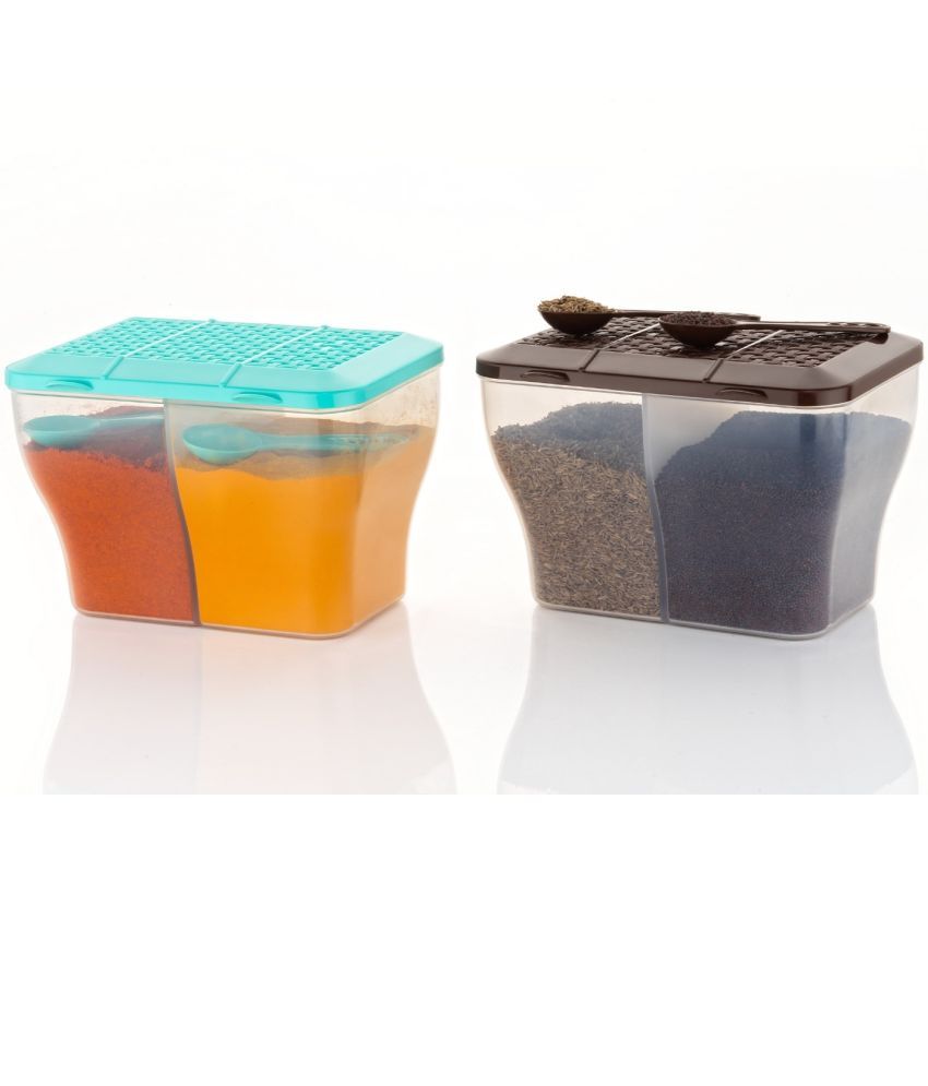     			MAGICSPOON Plastic Multicolor Multi-Purpose Container ( Set of 2 )