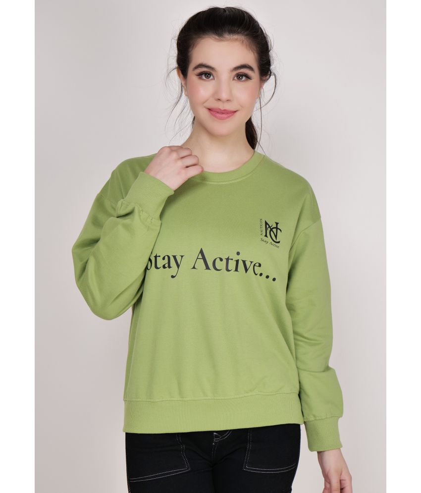     			NAUTICON Cotton - Fleece Women's Non Hooded Sweatshirt ( Green )