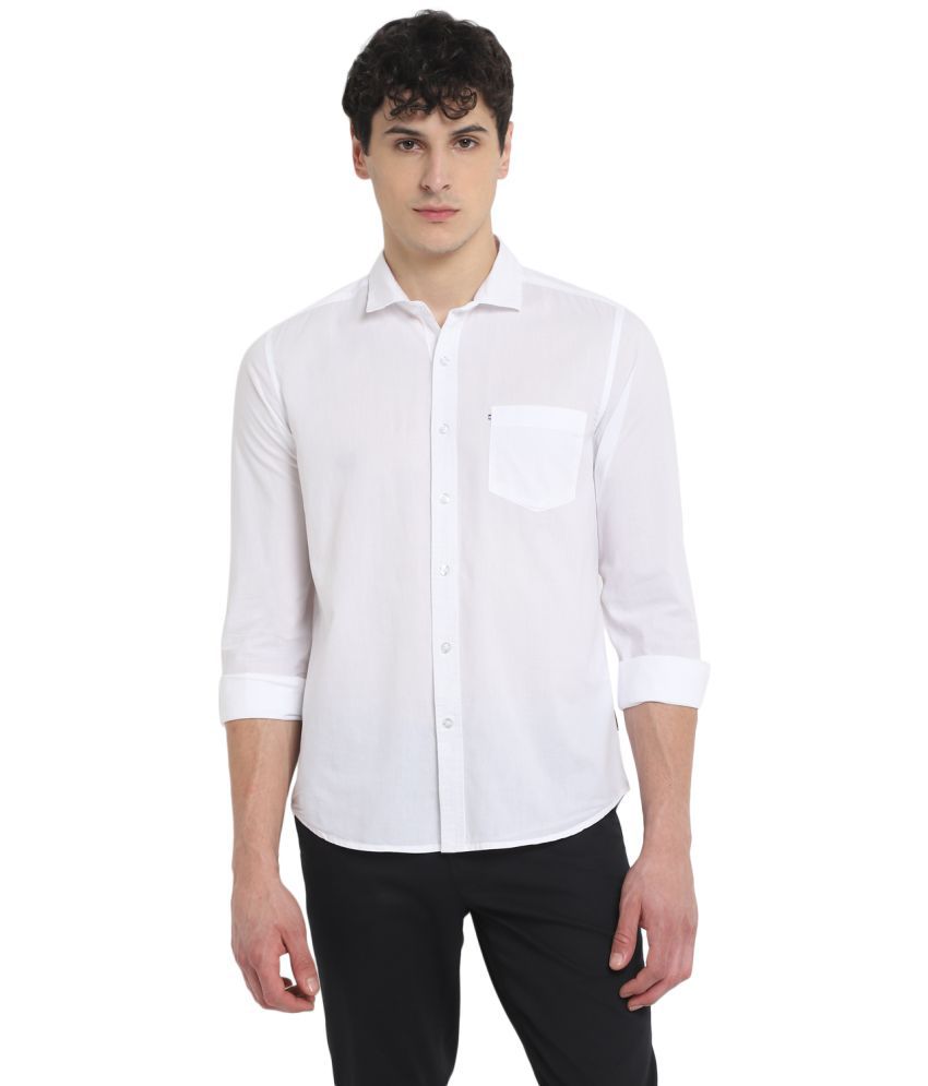     			Red Chief 100% Cotton Slim Fit Solids Full Sleeves Men's Casual Shirt - White ( Pack of 1 )