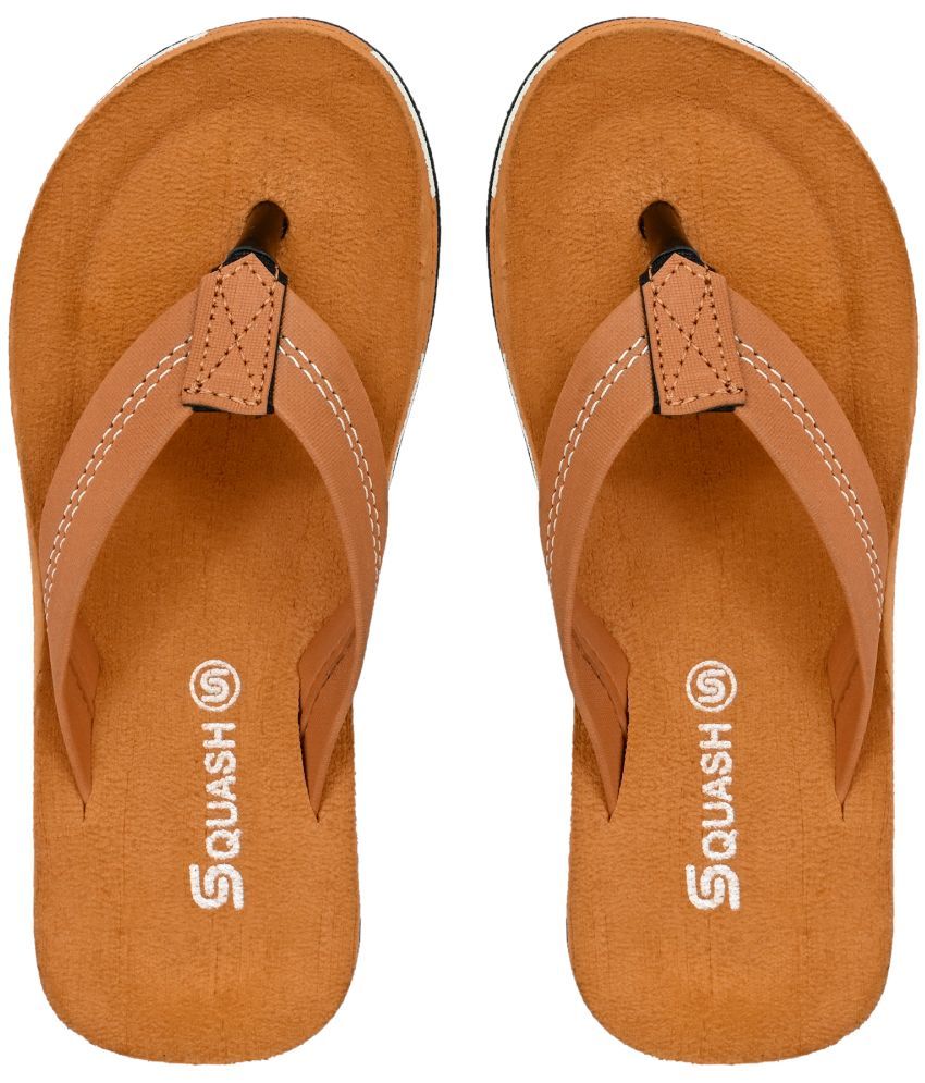     			Squash Brown Men's Thong Flip Flop