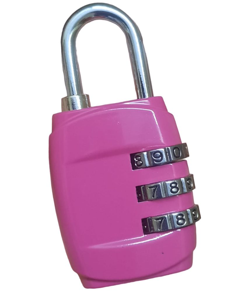     			3Digit purple Long Hook Padlock/Combination Lock