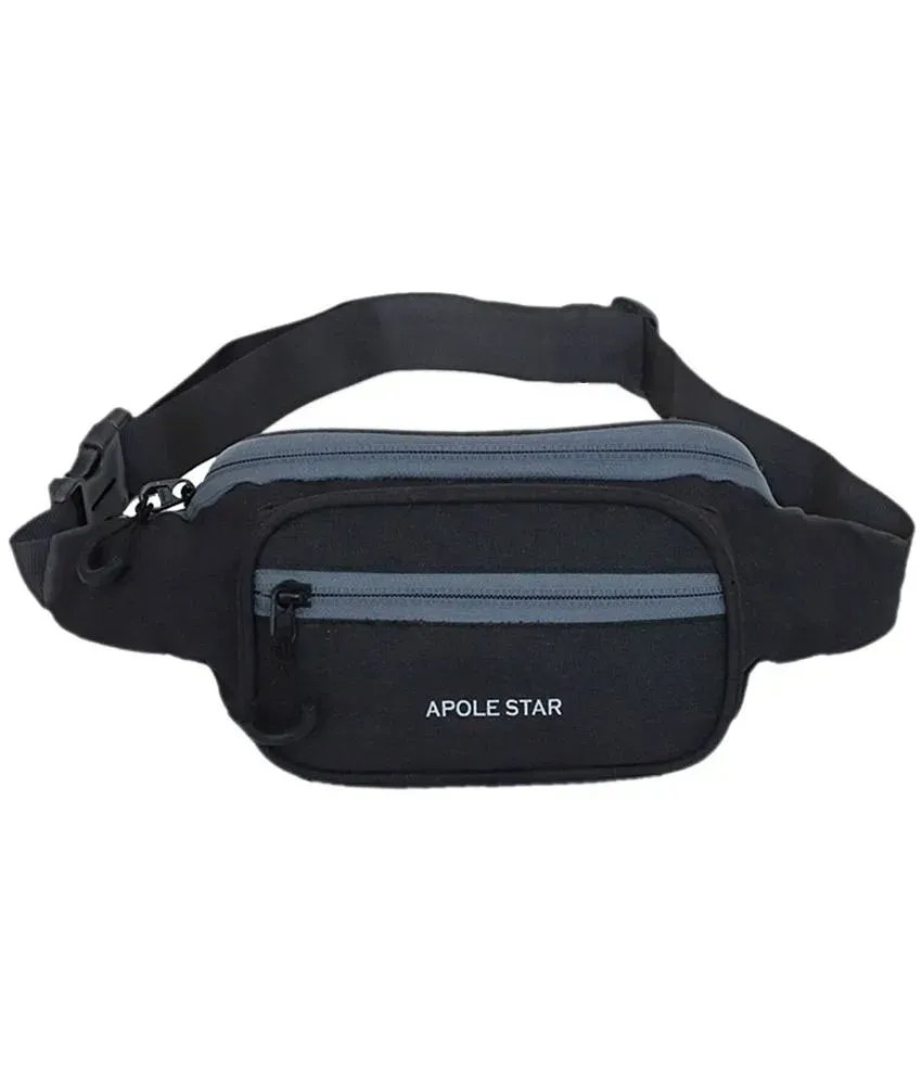 APOLESTAR WAISTBAG TRAVALL BAG Polyester Black Passport Holder