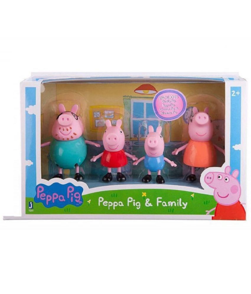     			AURAPURO Toys & Gift Gallery Pig Family Toy Set of 4 Pcs. with Pig House Set, Animated Toys for Kids Children for Pretend Play By Ruhani Toys & Gift Gallery