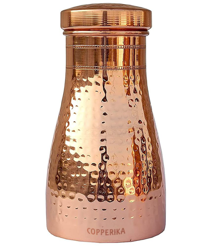     			Copperika Bedroom Jar Copper Water Bottle With Ayurvedic Ben Copper Water Bottle 1000ml mL ( Set of 1 )