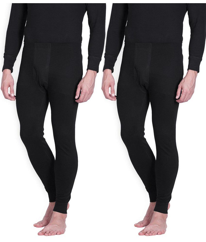     			Lux Inferno Black Polyester Men's Thermal Bottoms ( Pack of 2 )