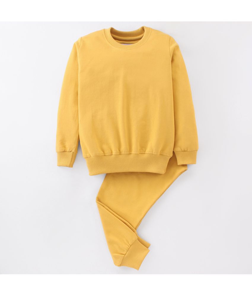     			Nite Flite Boys' and Girls' Unisex Munich Mustard Printed 100% Cotton Nightwear | Top and Pyjama Set (Yellow,2)