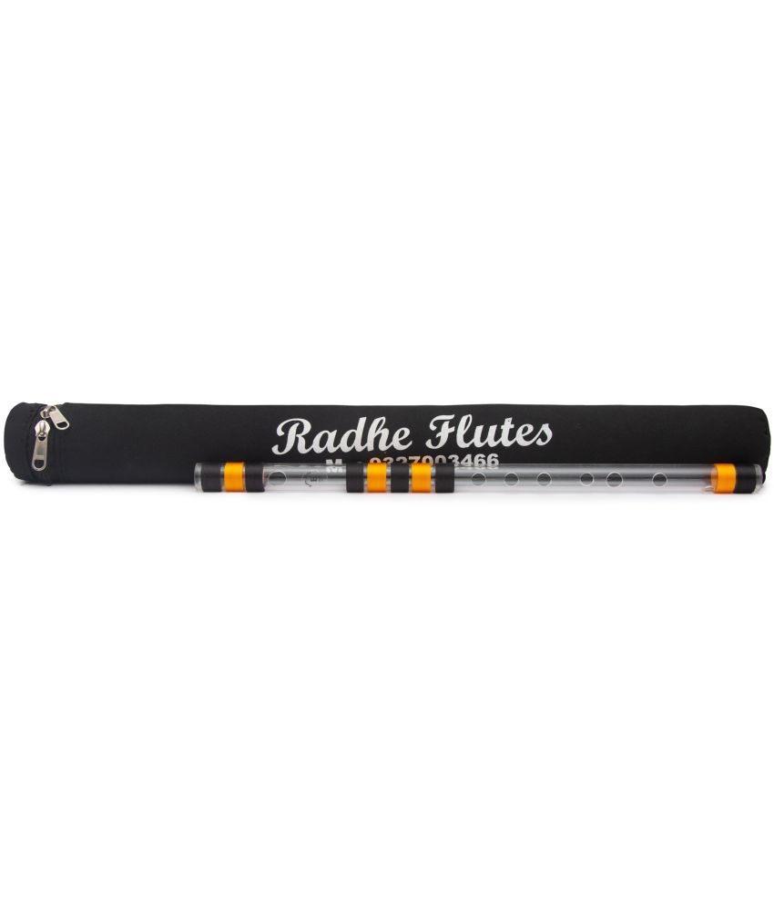     			Radhe Flutes Acrylic Bansuri E Natural Right Handed Middle Octave With Hard Cover