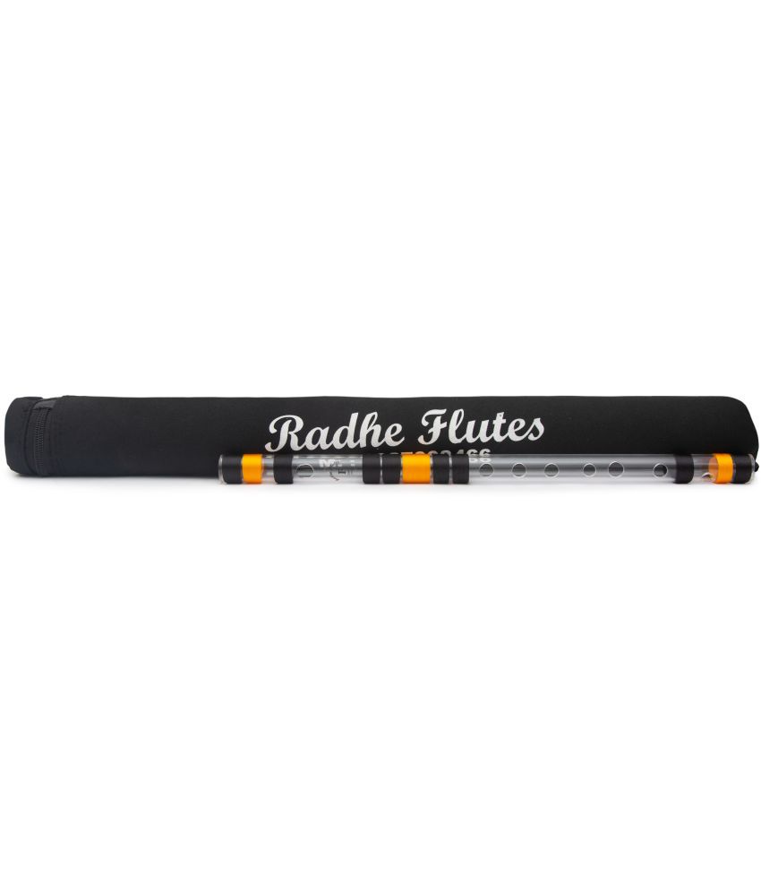     			Radhe Flutes Acrylic Bansuri F Natural Right Handed Middle Octave With Hard Cover
