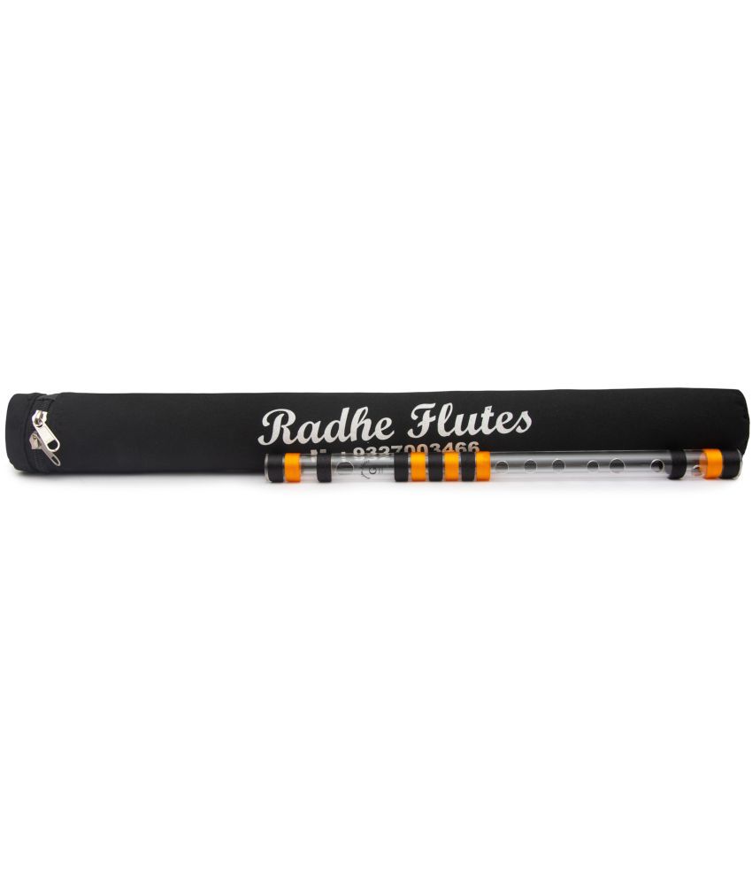     			Radhe Flutes Acrylic Bansuri G Natural Right Handed Middle Octave With Hard Cover