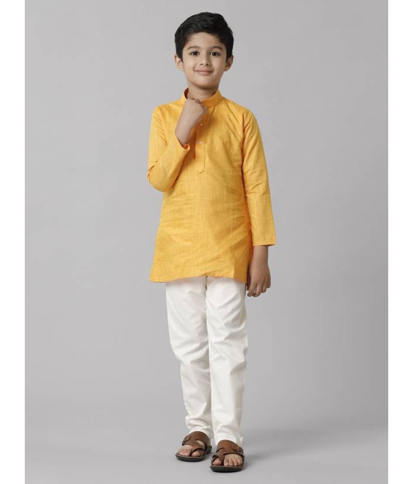     			Ramraj cotton Yellow Cotton Boys ( Pack of 1 )