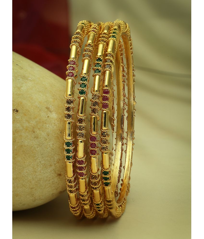     			Sukkhi Red Bangle Set ( Pack of 4 )