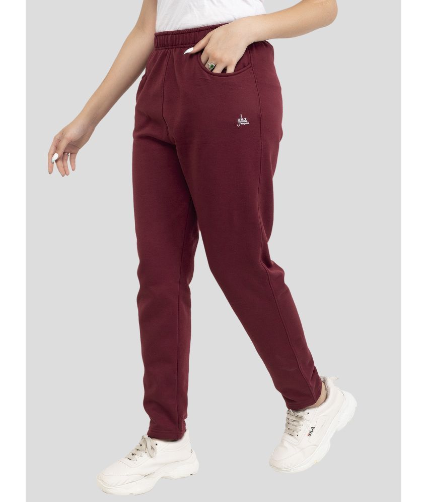     			YHA Wine Fleece Women's Running Trackpants ( Pack of 1 )