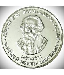 Extremely Rare 100000 Rupee - Rabindranath Tagore, 100% Real Silver Plated Fantasy Token Memorial Coin