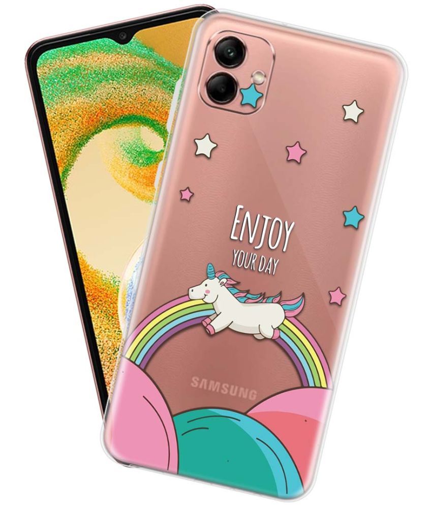     			Fashionury Multicolor Printed Back Cover Silicon Compatible For Samsung Galaxy A04 ( Pack of 1 )