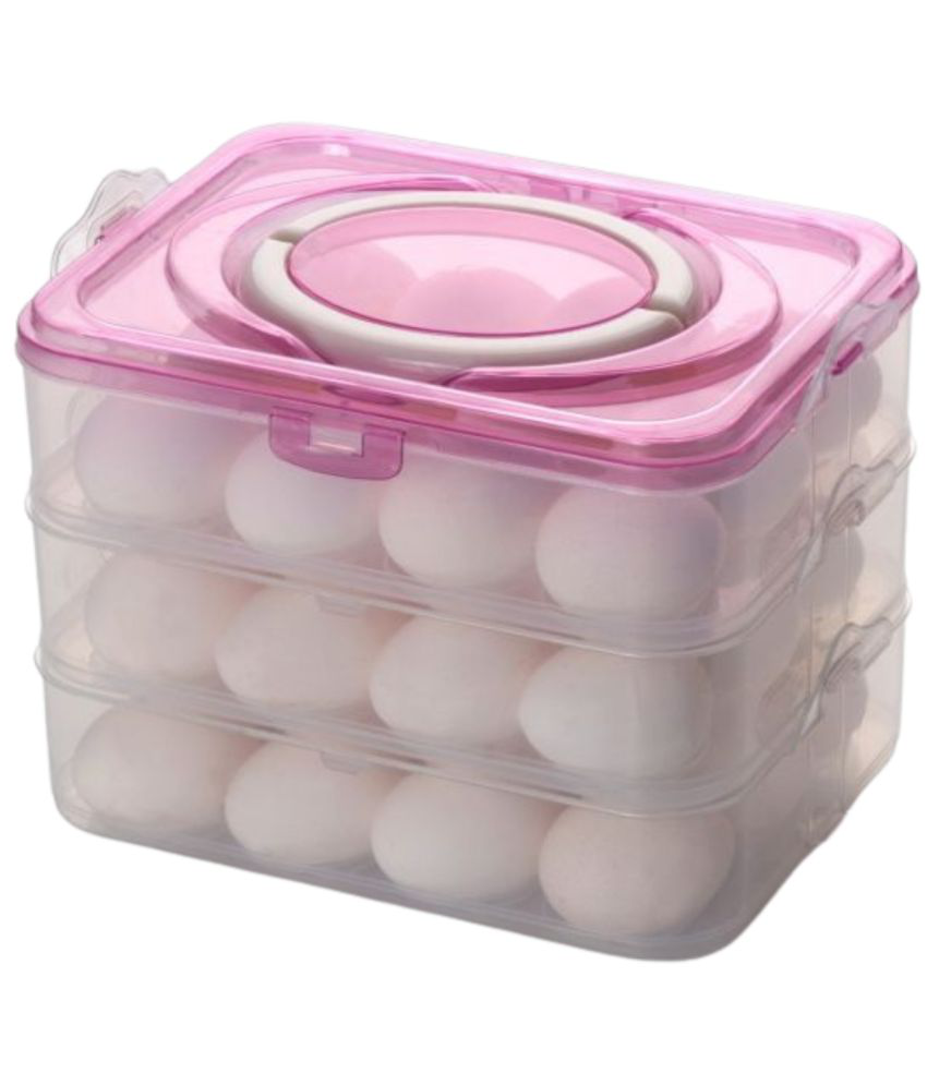     			KKart 36 Grid Double Layer Egg Storage Container Transparent Egg Basket-Pack of 1