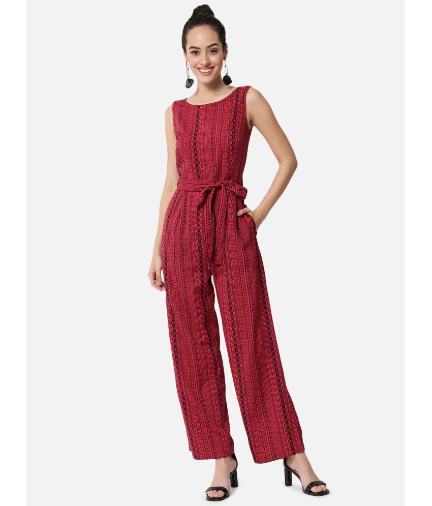     			ALL WAYS YOU Red Crepe Regular Fit Women's Jumpsuit ( Pack of 1 )