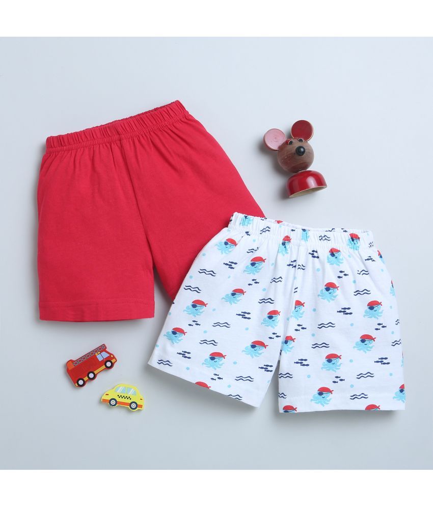     			BUMZEE Red & White Boys Shorts Pack Of 2 Age - 18-24 Months