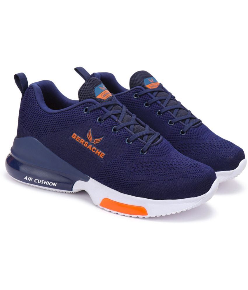     			Bersache Navy Men's Sports Running Shoes