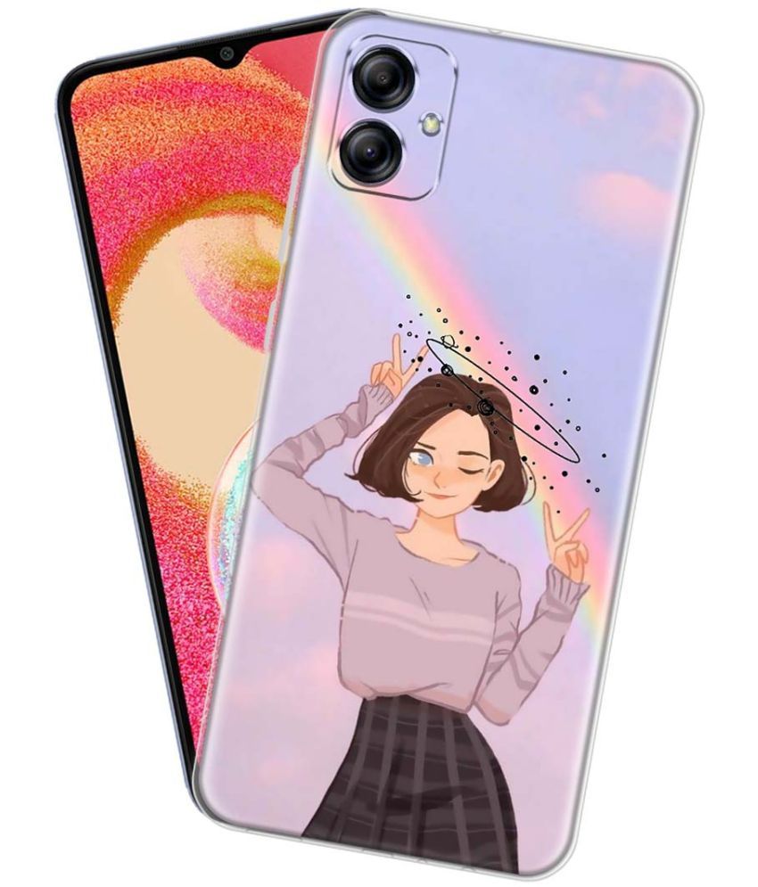     			Fashionury Multicolor Printed Back Cover Silicon Compatible For Samsung Galaxy A04e ( Pack of 1 )