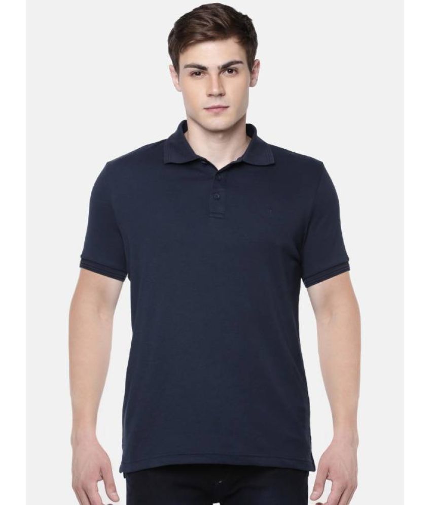     			Ramraj cotton Cotton Regular Fit Solid Half Sleeves Men's Polo T Shirt - Navy ( Pack of 1 )