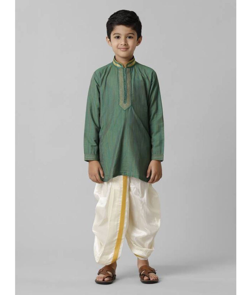     			Ramraj cotton Pack of 1 Boys Cotton ( Dark Green )