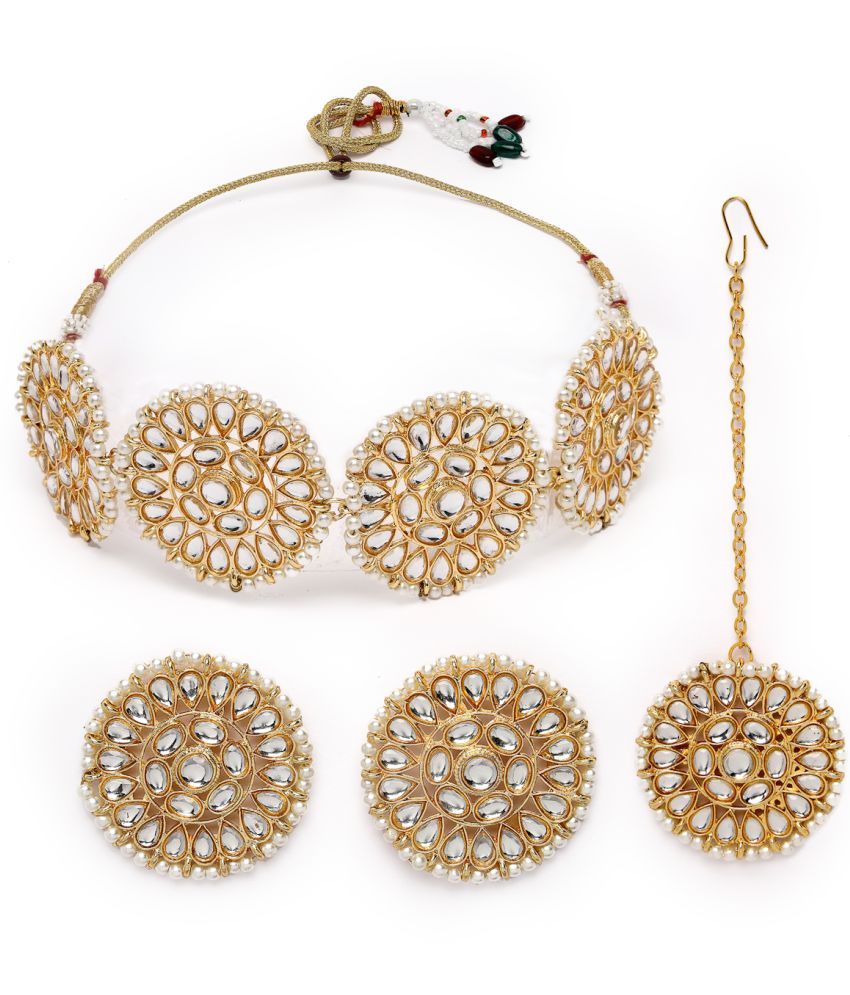     			Sukkhi White Alloy Necklace Set ( Pack of 1 )