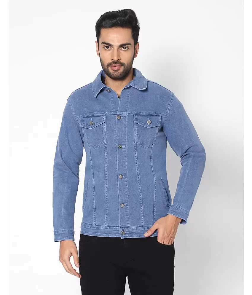 NUEVOSPORTA - Blue Denim Regular Fit Men's Denim Jacket ( Pack of 1 ) - Buy  NUEVOSPORTA - Blue Denim Regular Fit Men's Denim Jacket ( Pack of 1 )  Online at Best Prices in India on Snapdeal