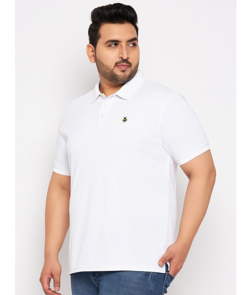     			Auxamis Pack of 1 Cotton Blend Regular Fit Solid Half Sleeves Men's Polo T Shirt ( White )